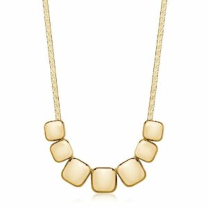 Collana MUSE in acciaio 316L, finitura pvd colore oro