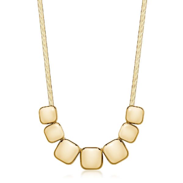 Collana MUSE in acciaio 316L, finitura pvd colore oro
