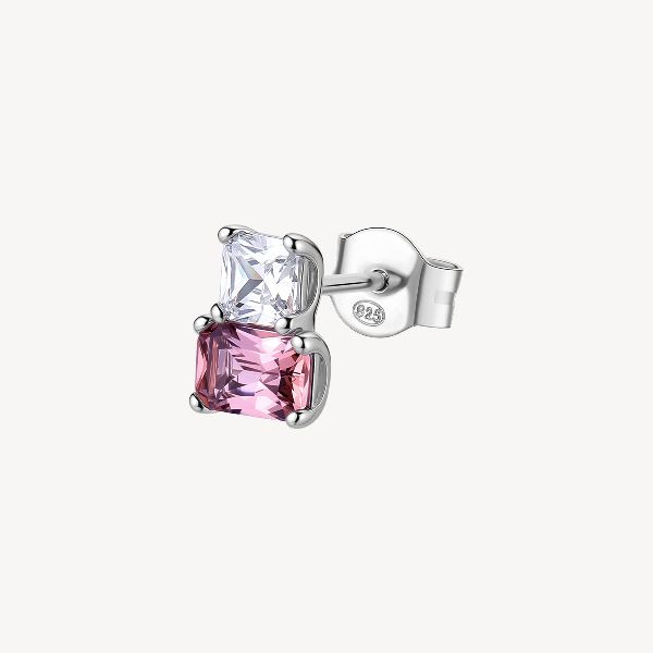 Orecchino lobo FANCY in argento 925/1000 rodiato e