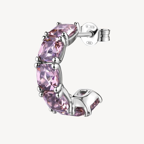 Orecchino cerchietto FANCY in argento 925/1000 rod