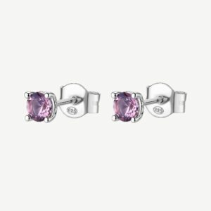 Orecchini lobo FANCY in argento 925/1000 rodiato e
