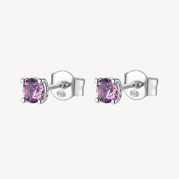 Orecchini lobo FANCY in argento 925/1000 rodiato e