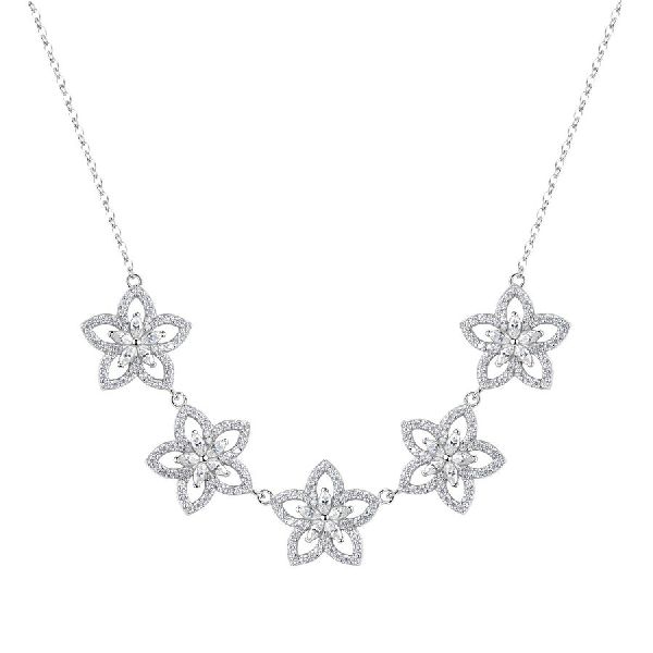Collana Gaia in argento 925 con cristalli