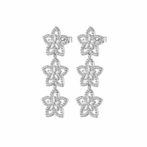 Orecchini pendenti Gaia in argento 925 con cristalli
