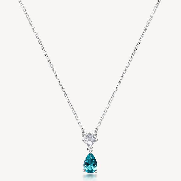 Collana FANCY in argento 925/1000 rodiato e cubic