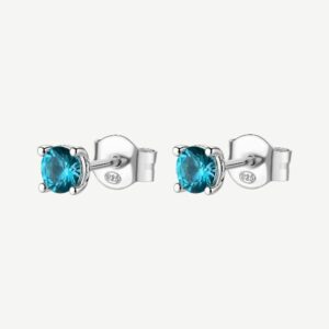 Orecchini lobo FANCY in argento 925/1000 rodiato e