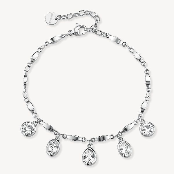 Bracciale SYMPHONIA in acciaio 316L e cristalli a
