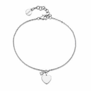 Bracciale morbido cuore Allegra - Argento