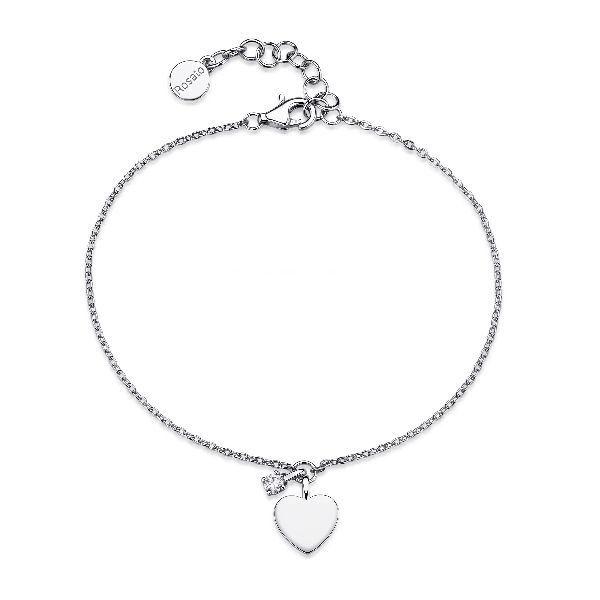 Bracciale morbido cuore Allegra - Argento