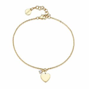 Bracciale morbido cuore Allegra - Placcato oro