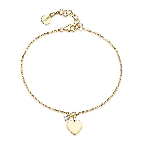 Bracciale morbido cuore Allegra - Placcato oro