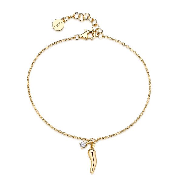 Bracciale morbido cornetto Allegra - Placcato oro