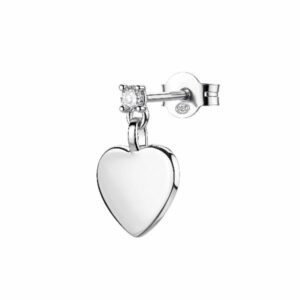 Mono orecchino lobo cuore Allegra - Argento
