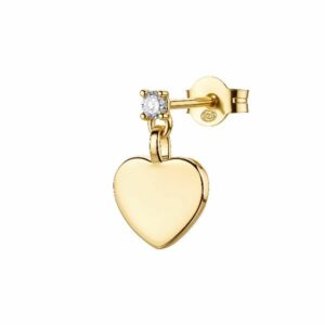 Mono orecchino lobo cuore Allegra - Placcato oro