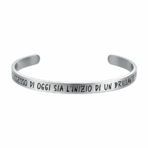 BRACCIALE UOMO IN ACCIAIO IL SUCCESSO DI OGGI SIA L'INIZIO DI UN BRILLANTE FUTUR