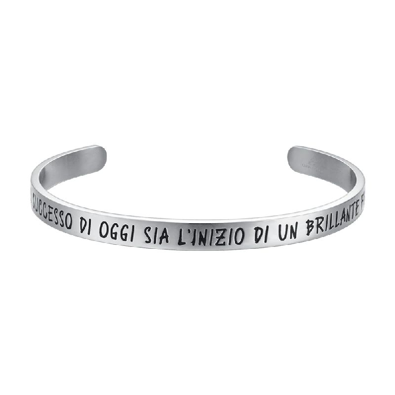 BRACCIALE UOMO IN ACCIAIO IL SUCCESSO DI OGGI SIA L'INIZIO DI UN BRILLANTE FUTUR