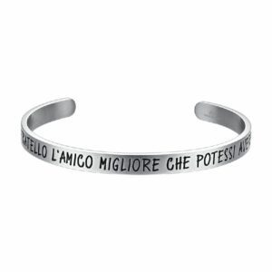 BRACCIALE UOMO IN ACCIAIO FRATELLO L'AMICO MIGLIORE CHE POTESSI AVERE