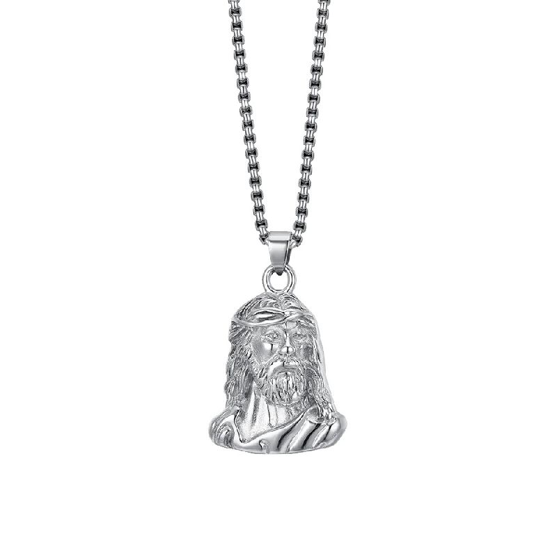 COLLANA UOMO IN ACCIAIO VOLTO SANTO