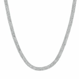 COLLANA TENNIS DONNA IN ACCIAIO CON CRISTALLI BIANCHI