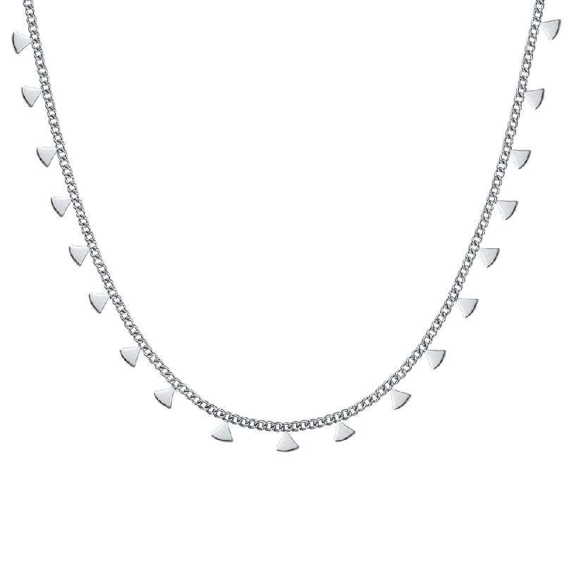 COLLANA DONNA IN ACCIAIO CON TRIANGOLI