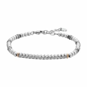 BRACCIALE UOMO IN ACCIAIO EMATITE GRIGIA
