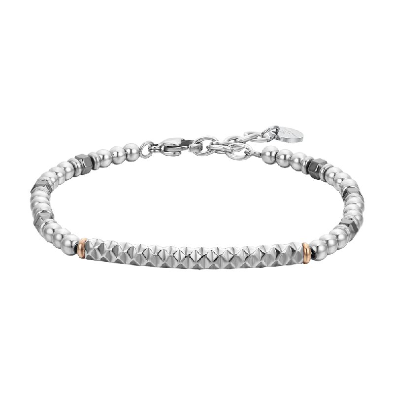 BRACCIALE UOMO IN ACCIAIO EMATITE GRIGIA
