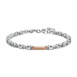 BRACCIALE UOMO IN ACCIAIO ELEMENTO IP ROSE