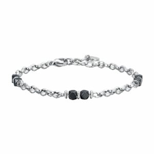 BRACCIALE UOMO IN ACCAIO EMATITE GRIGIA