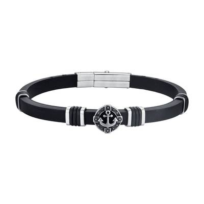 BRACCIALE uomo in silicone con ancora