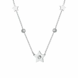 COLLANA DONNA IN ACCIAIO STELLE E ZIRCONI