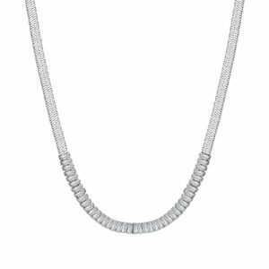 COLLANA DONNA IN ACCIAIO ZIRCONI BIANCHI