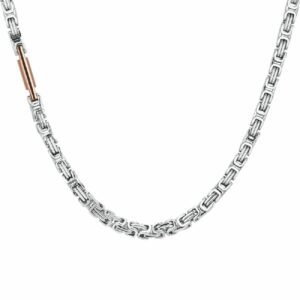 COLLANA UOMO IN ACCIAIO ELEMENTO IP ROSE
