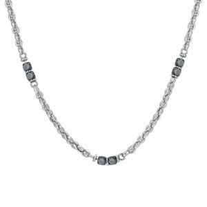 COLLANA UOMO IN ACCIAIO EMATITE GRIGIA