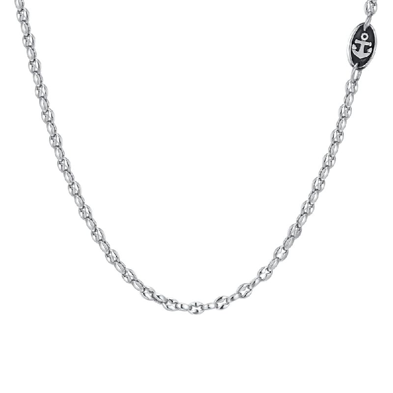 COLLANA UOMO IN ACCIAIO CON ANCORA