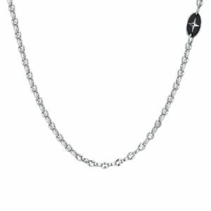 COLLANA UOMO IN ACCIAIO CON ROSA DEI VENTI