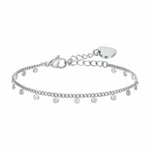 CAVIGLIERA DONNA IN ACCIAIO CON CERCHI