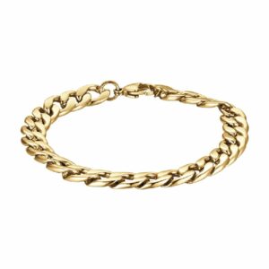 BRACCIALE UOMO IN ACCIAIO MAGLIA DORATA