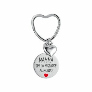 PORTACHIAVI DONNA IN ACCIAIO MAMMA SEI LA MIGLIORE AL MONDO