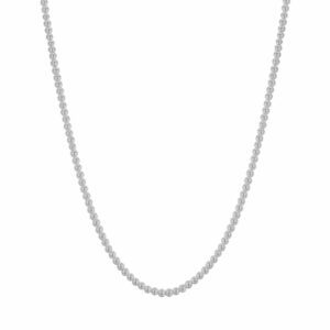 COLLANA UOMO IN ACCIAIO CON PERLE GRIGIE