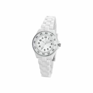 OROLOGIO BAMBINO IN POLICARBONATO BIANCO CON QUADRANTE SILVER