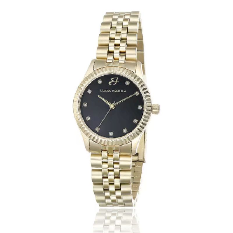 OROLOGIO DONNA CON CASSA IN ACCIAIO IP GOLD QUADRANTE NERO