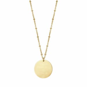 COLLANA DONNA PESRONALIZZATA IN ACCIAIO IN DORATO CON PIASTRA