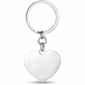 PORTACHIAVI DONNA PERSONALIZZATO IN ACCIAIO CON CUORE