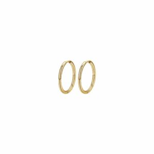 ORECCHINI DONNA CERCHIO IN ACCIAIO DORATO 24 MM