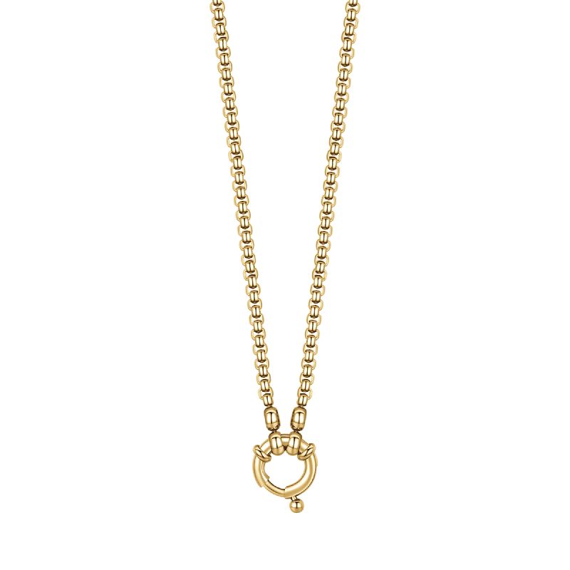 COLLANA DONNA IN ACCIAIO IP GOLD CON MOSCHETTONE