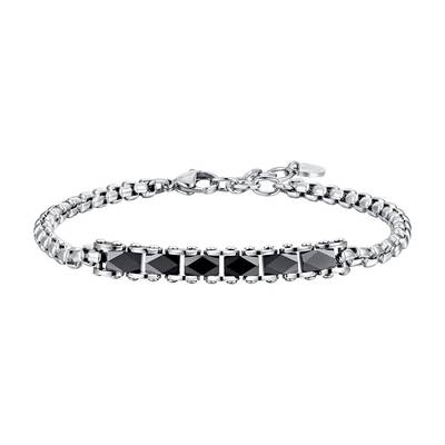 BRACCIALE uomo in acciaio elementi centrali