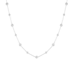 Collana donna in acciaio con perle