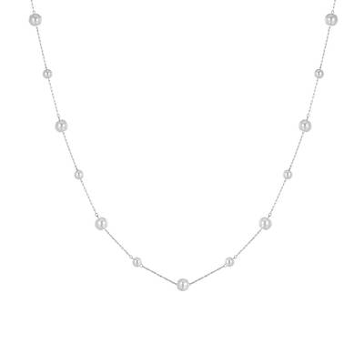 Collana donna in acciaio con perle
