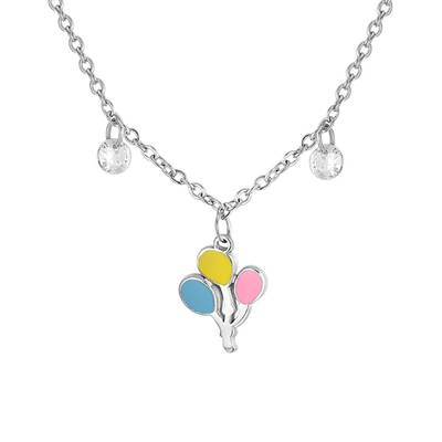 Collana bambina in acciaio con palloncini
