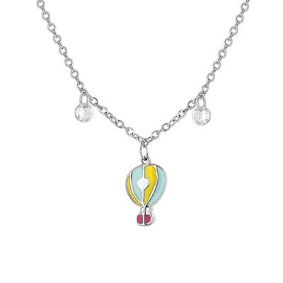 Collana bambina in acciaio con mongolfiera